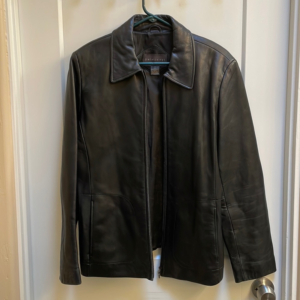 Nice Black leather coat